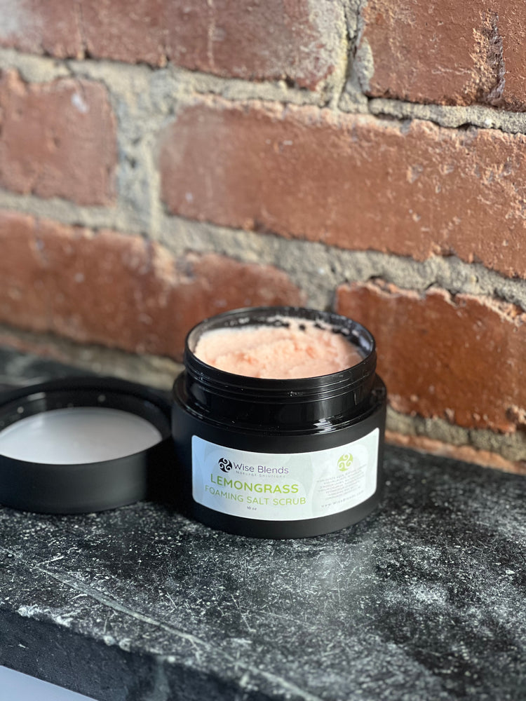 Foaming salt scrub