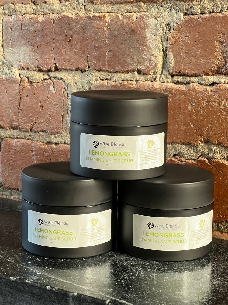 Foaming salt scrub